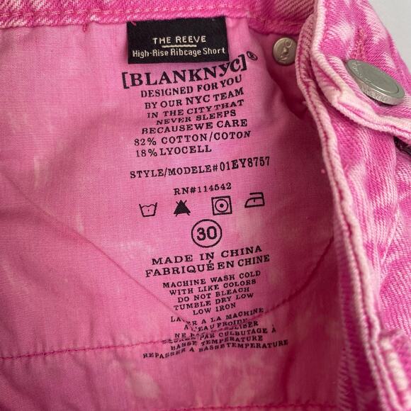 BLANKNYC The Reeve Flamingo High Rise Ribcage Shorts Size 30/10 - Picture 10 of 11